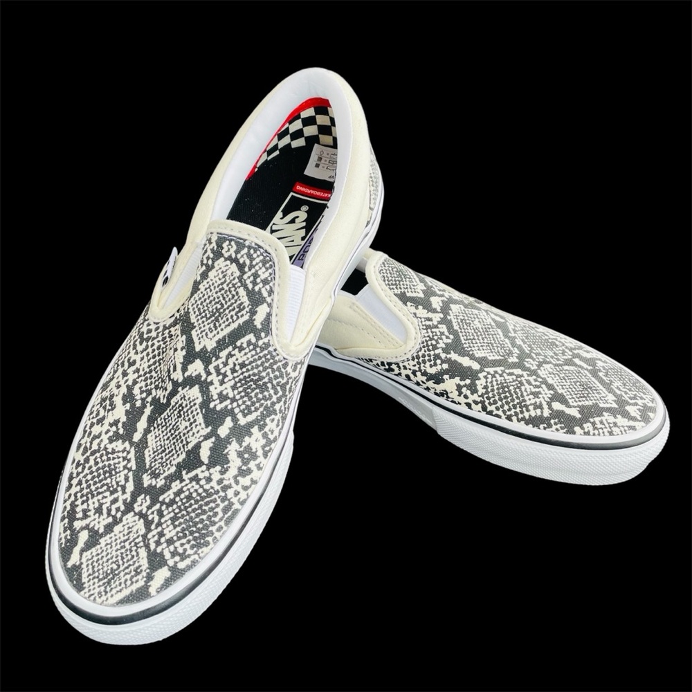 NWOB Vans X Andrew Allen Hockey Slip On Snakeskin Print Mens Sz 7.5 Skateboard